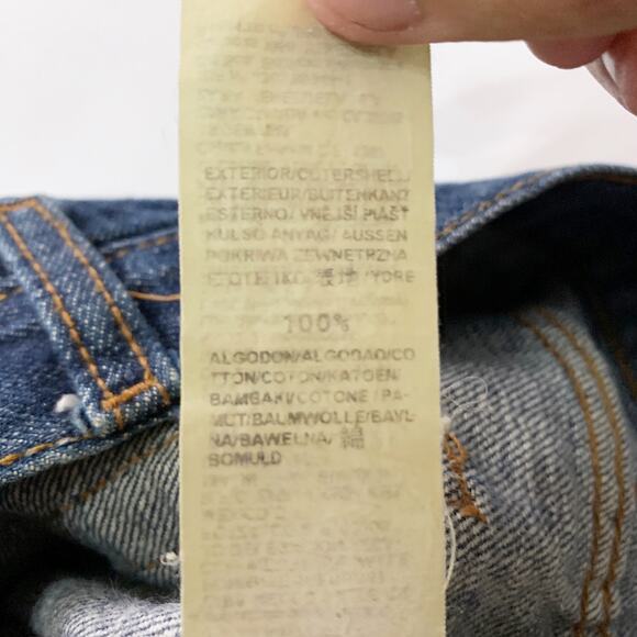 Zara 8 TRF Womens Denim Knee Length Skirt 90s Retro Pencil - Picture 8 of 9